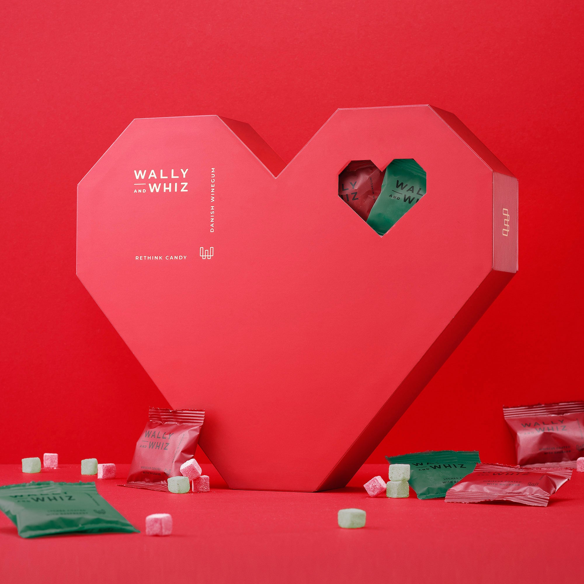 Christmas Heart Box - 60 bags of delicious winegum, 660g