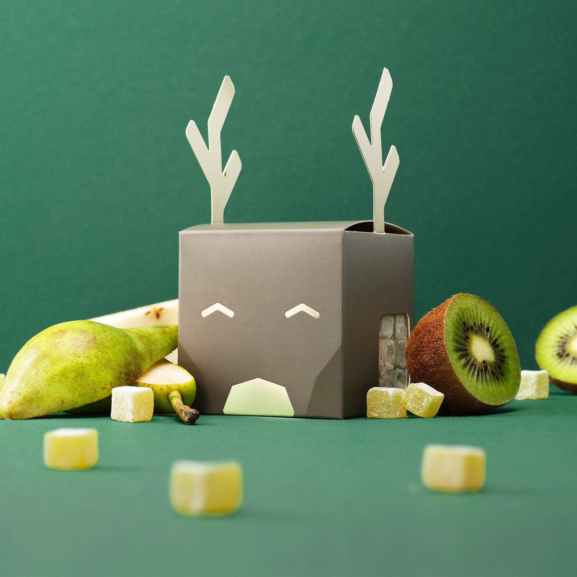 Grey reindeer containing Pear with Kiwi, 140g