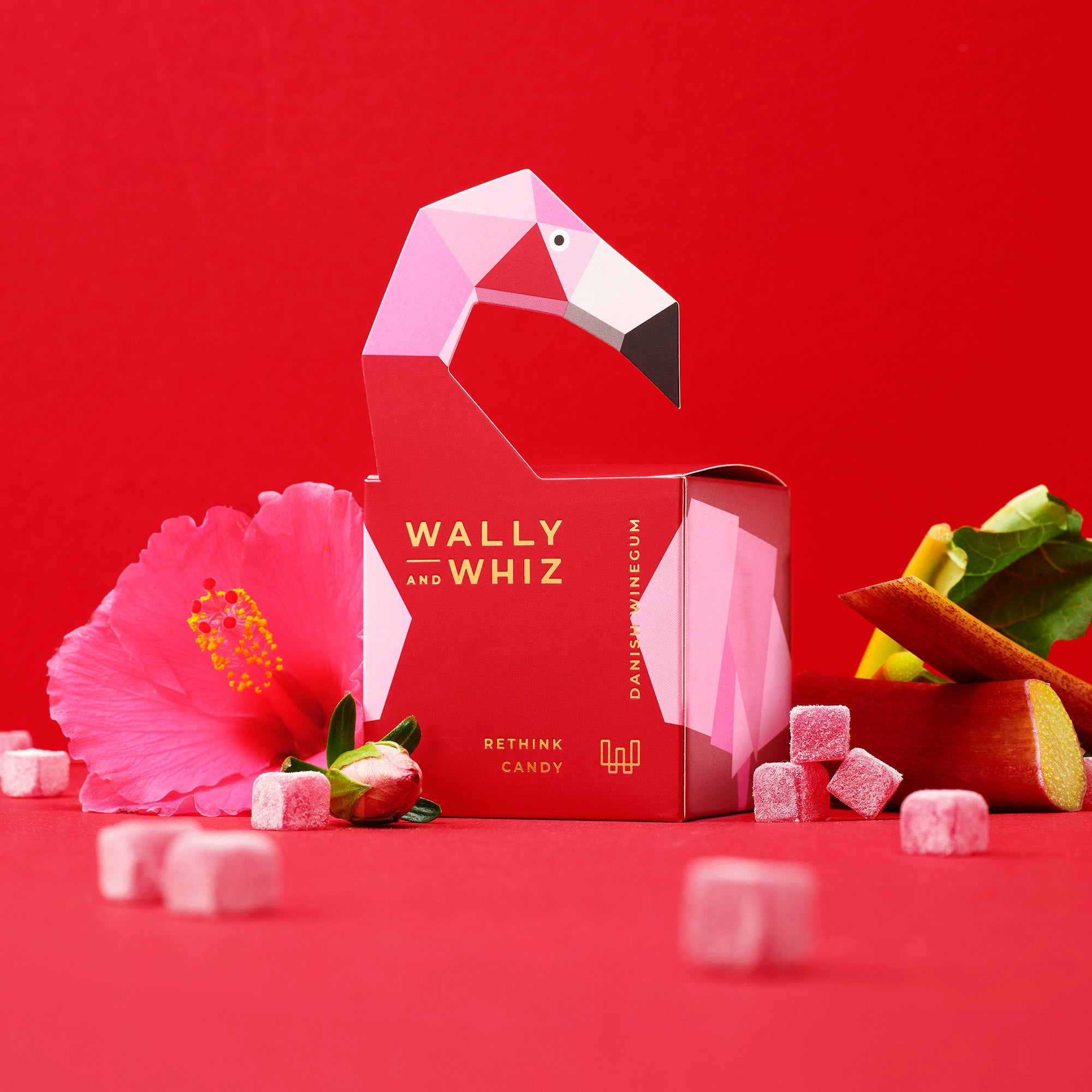 Red flamingo containing Hibiscus with rhubarb, 140g