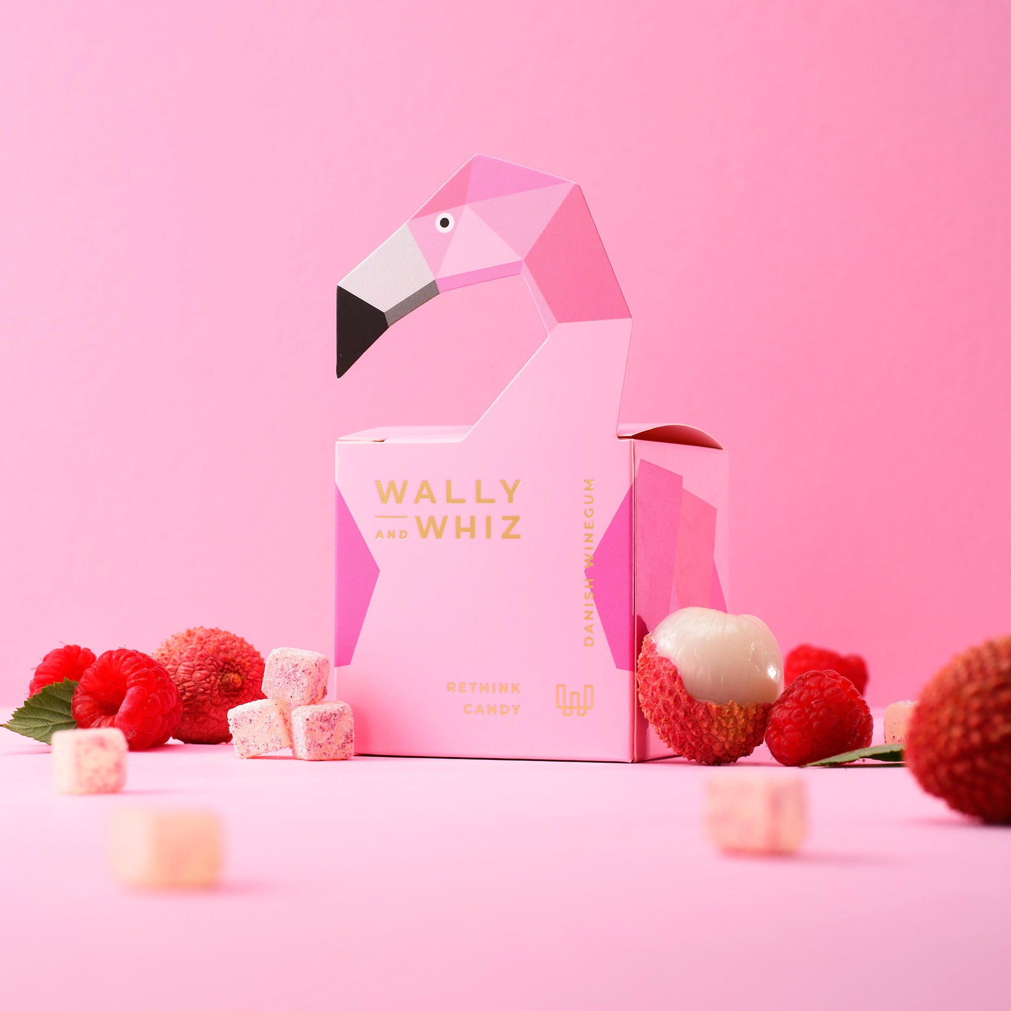 Pink flamingo containing Lychee with raspberry, 140g